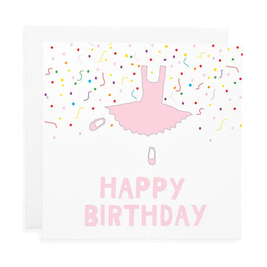Pink Ballerina Birthday Card